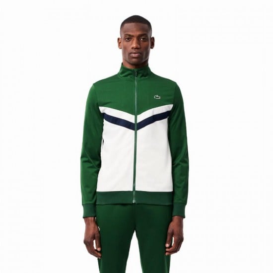 Veste de tennis Lacoste Vert Blanc