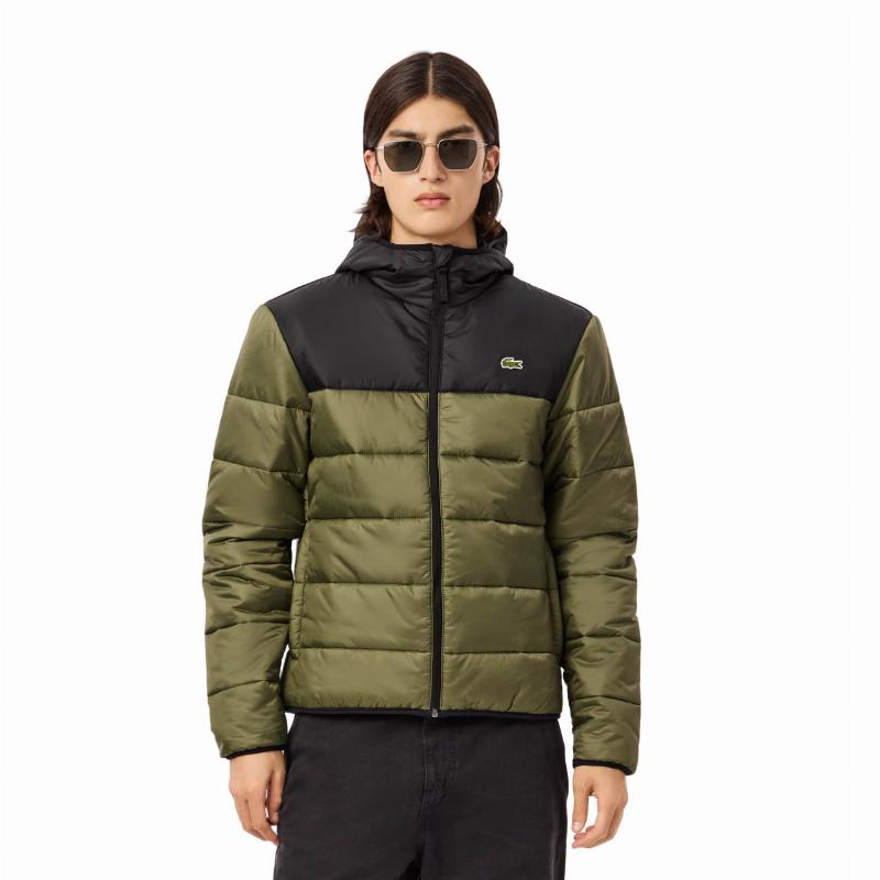 Lacoste Khaki Green Black Jacket