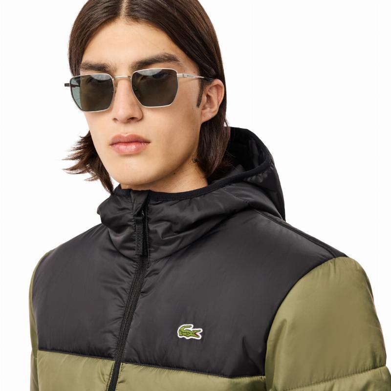 Lacoste Khaki Green Black Jacket