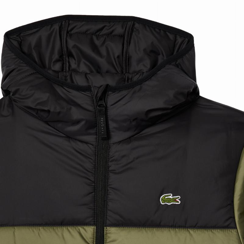 Lacoste Khaki Green Black Jacket