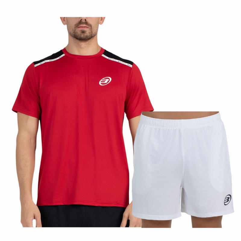 Conjunto Bullpadel Adventure Performance Cherry White