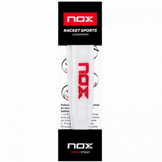 Cordon Nox SmartStrap Luxo Branco Vermelho