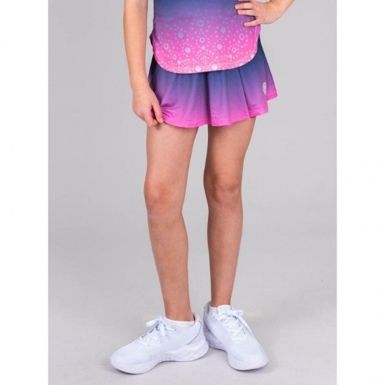 Bidi Badu Colortwist Printed Wavy Pink Dark Blue Junior Skirt