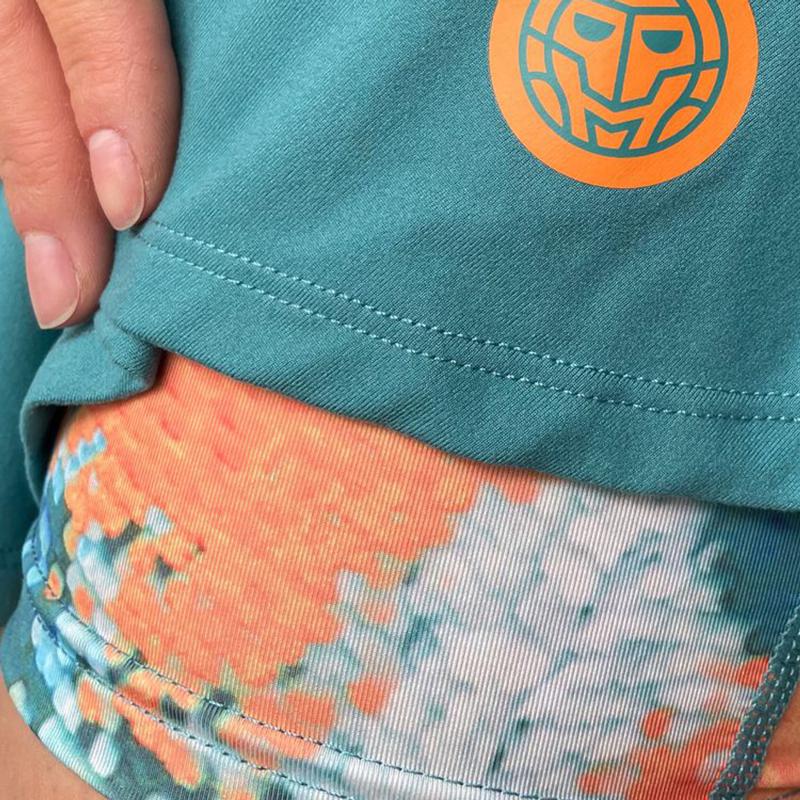 Falda Bidi Badu Melbourne Printed Wavy Petroleo Naranja