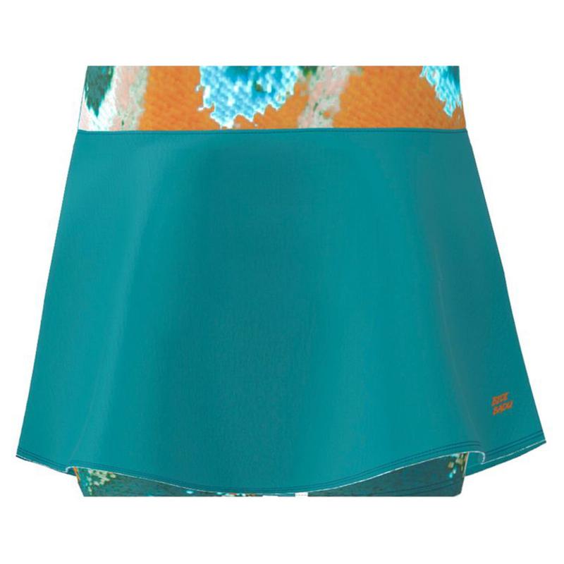 Falda Bidi Badu Melbourne Impresso Ondulado Petroleo Naranja Junior