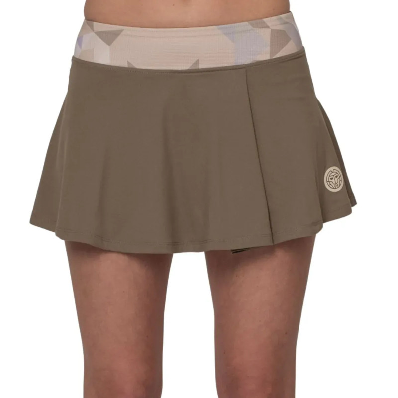 Falda Bidi Badu Paris Printed Wavy Marron Beige