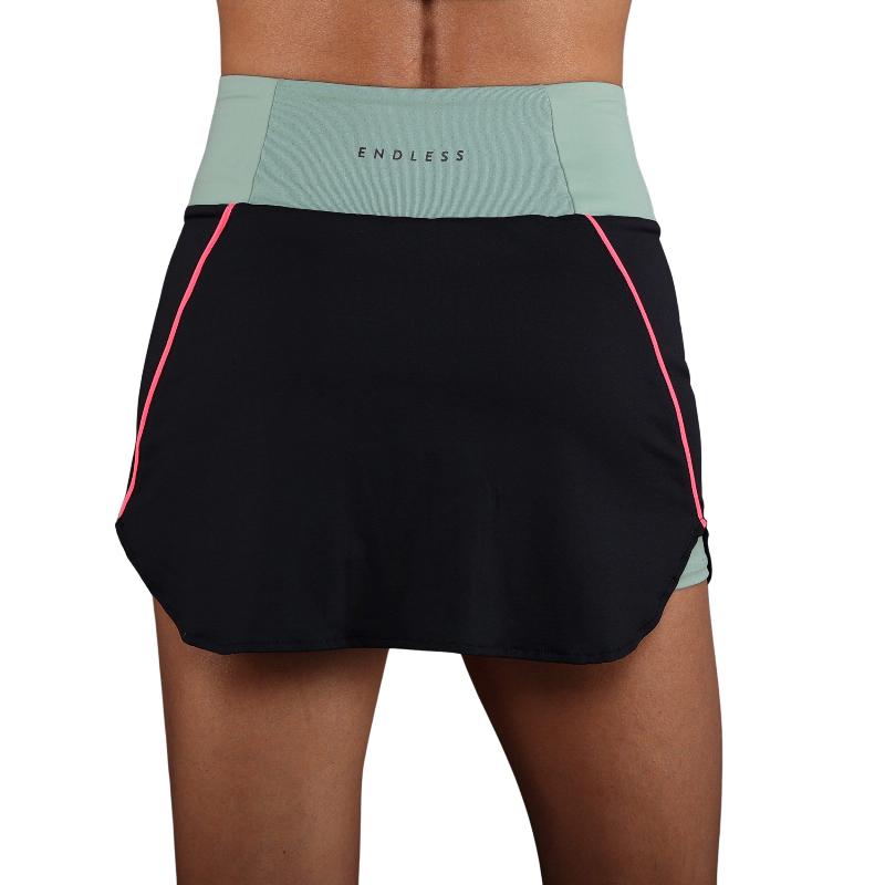 Falda Endless Grace Negro Verde Forest