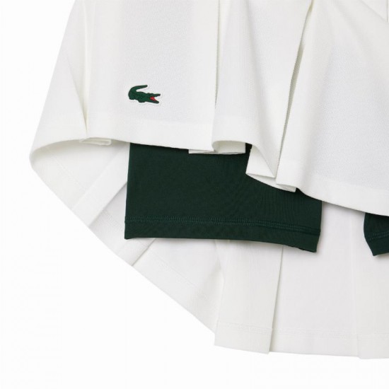 Lacoste Pique Bianco Verde Gonna