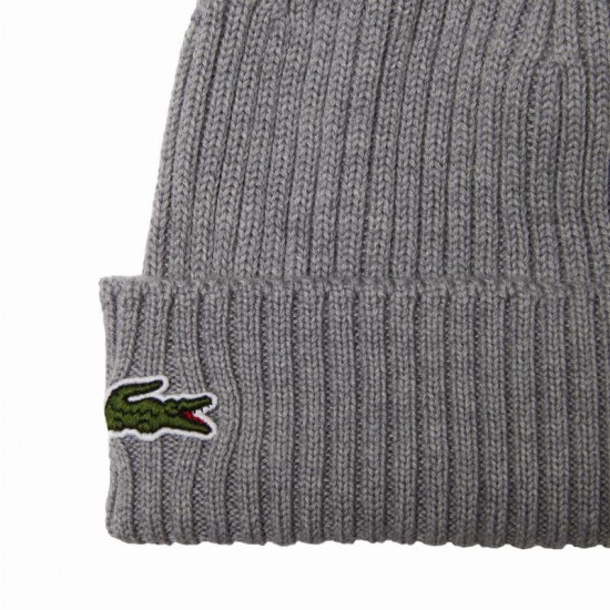 Gorro Lacoste Lana Gris Vigor