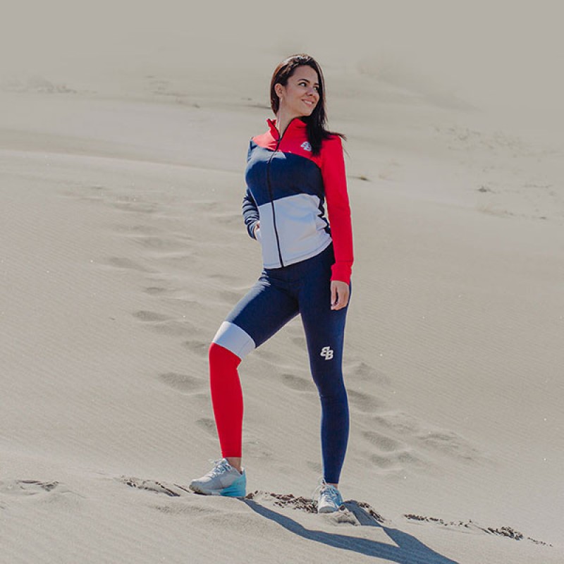 BB Nano Collants Bleu Marine Rouge