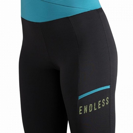 Endless Cross Pocket Leggings Petroleum Black