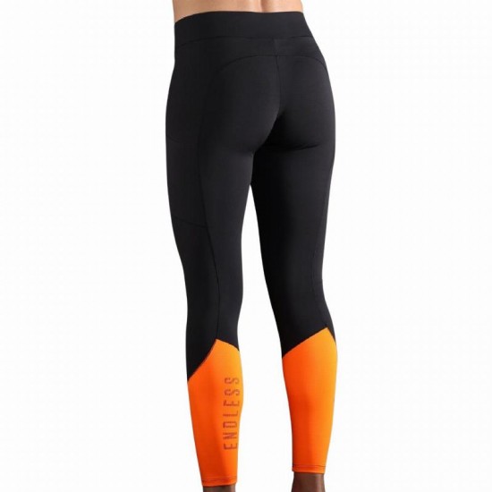 Leggings Endless Lift Nero Arancio