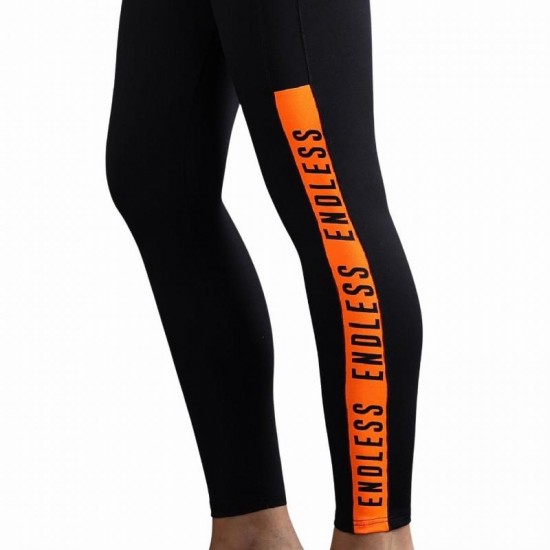 Endless Syncro Black Orange Leggings