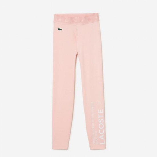 Lacoste Sport Mailles Polyester Recyclees 7/8 Rose