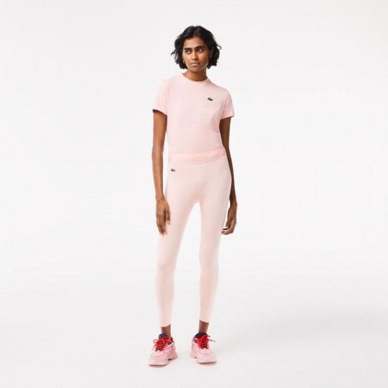 Lacoste Sport Mailles Polyester Recyclees 7/8 Rose