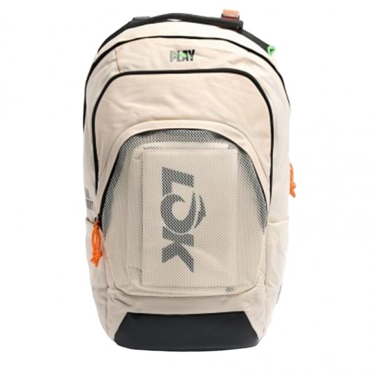 Lok Maxx Off-White Orange Backpack
