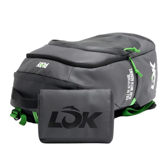 Lok Maxx Backpack Black Dark Gray Lime