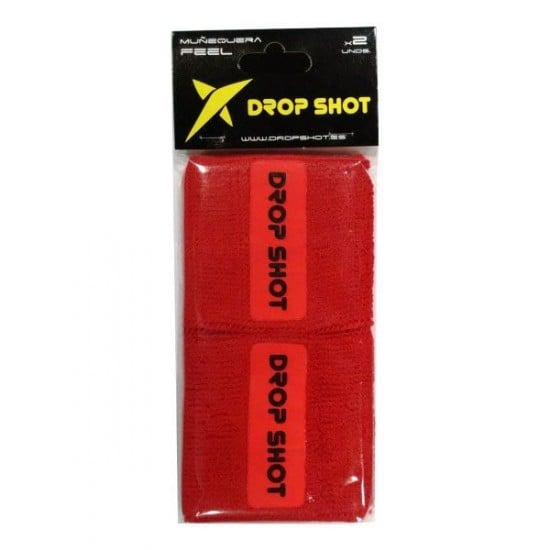 Drop Shot Soft Red Wristbands 2 Units