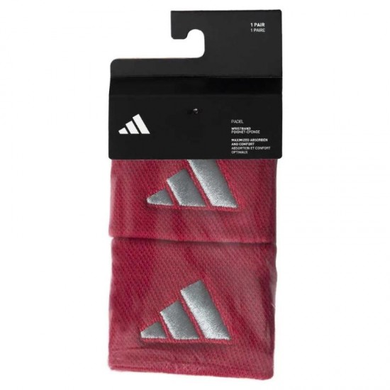 Pulseiras Curtas Adidas Vermelho Cinza 2 Unidades