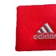 Wristbands Adidas Red Grey 2 Units