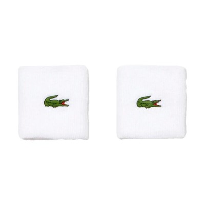 Lacoste White Wristbands 2 Units