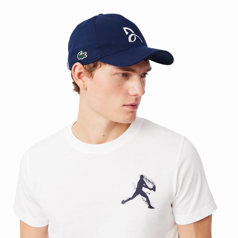Pack Lacoste Novak Djokovic White T-Shirt and Navy Cap