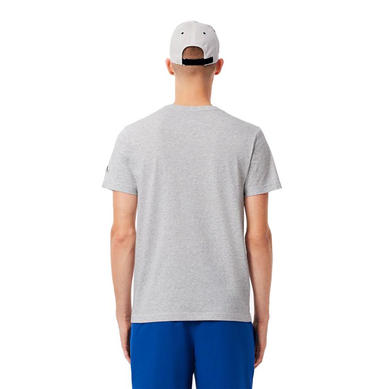 Pack Camiseta Lacoste Novak Djokovic Bon? Cinza e Branco
