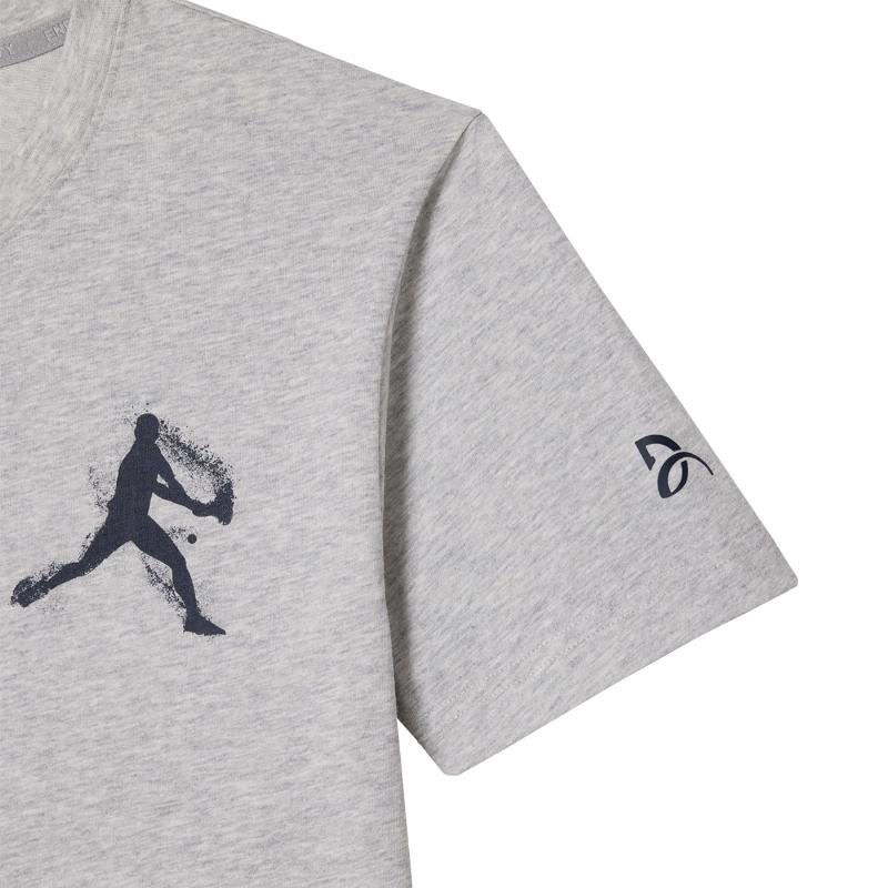 Pack Camiseta Lacoste Novak Djokovic Bon? Cinza e Branco