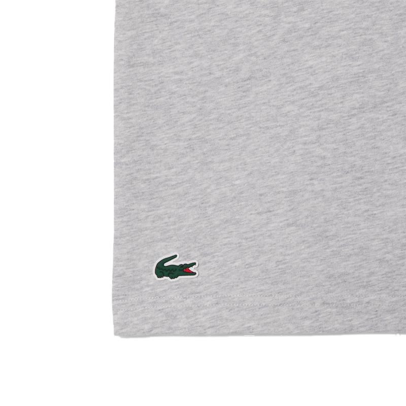 Pack Camiseta Lacoste Novak Djokovic Bon? Cinza e Branco