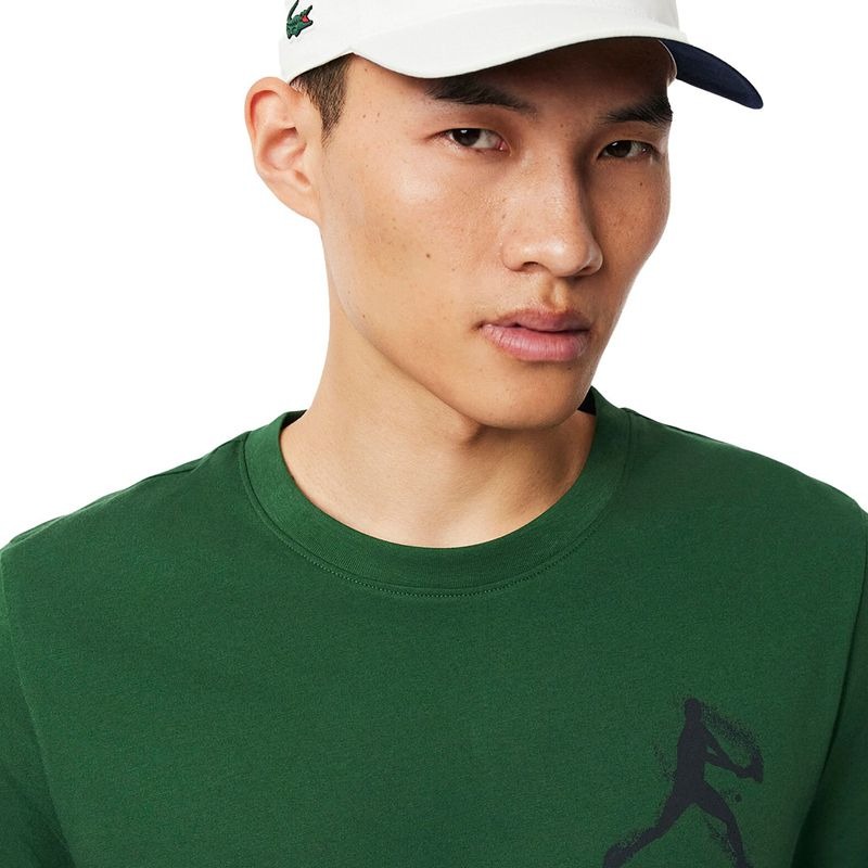 Pack Lacoste Novak Djokovic T-Shirt Green and White Cap