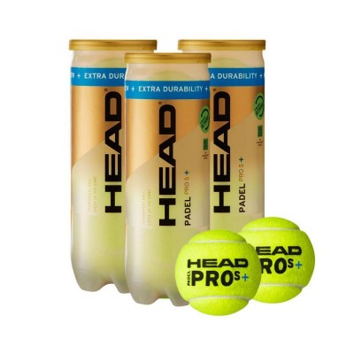 Pack of 3 Head Padel Pro S + Ball Cans