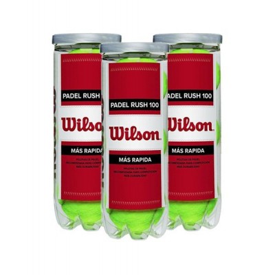 Confezione da 3 lattine di Wilson Rush 100 Balls