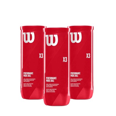 Pack de 3 pots de balles Wilson X3