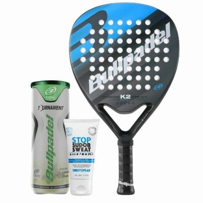 Pack Raquete Bullpadel K2 Power 2023 com Magnesio e Bolas