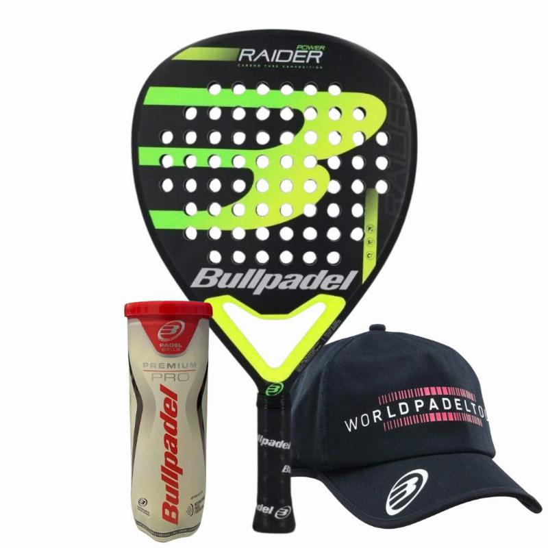 Pack de raquettes Bullpadel Raider Power avec capuchon et balles