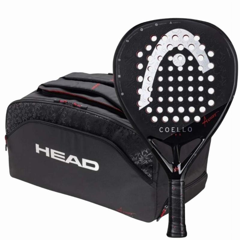 Head Coello Pro 2025 Pacchetto Racchette con Borsa per Racchette da Padel