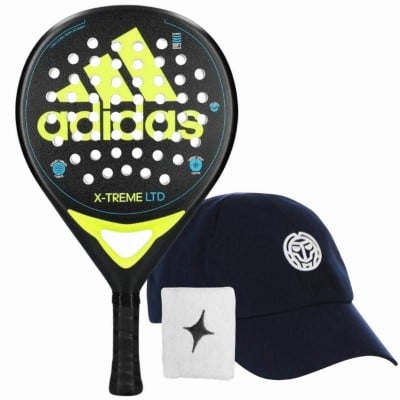 Pack Raquete Adidas X-Treme Lime Black com Bone e Pulseira