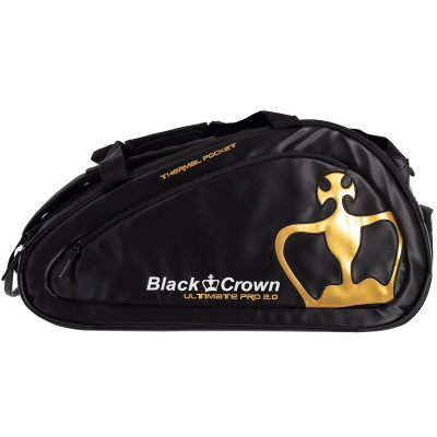 Borsa da padel Black Crown Ultimate Pro 2.0 in oro nero