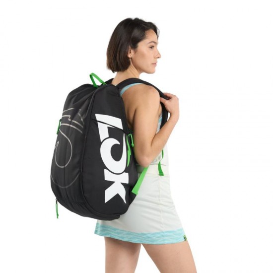 Borsa da padel Lok One nera grigio scuro lime