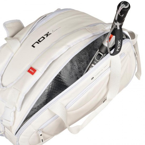 Borsa per racchette da padel bianca Nox Pro Series