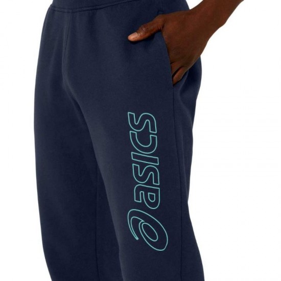 Asics Logo Midnight Blue Green Pants