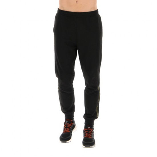 Pantalon Lotto Logo Devido Negro Amarillo