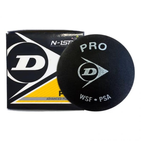 Pelota Squash Dunlop Pro Doble Punto Amarillo