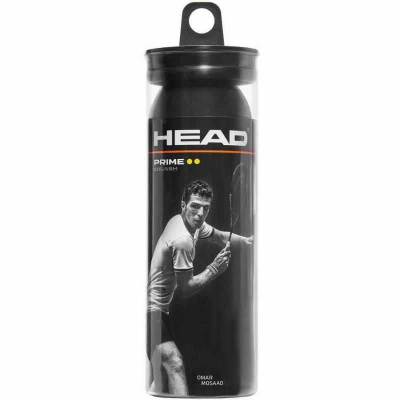 Bola de Squash Amarela Head Prime Double Point 3 Unidades