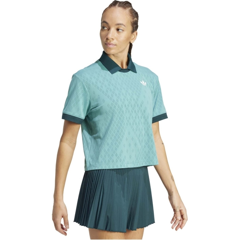Polo Feminino Adidas Original Pro London Turquoise