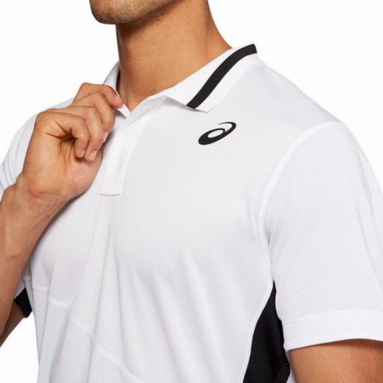 Camisa Polo Asics Club Glossy White
