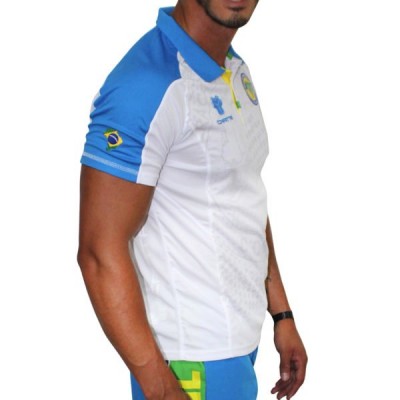 Polo Brasil Fabio Azul Branco