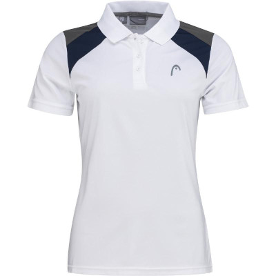Head Club 22 Polo da donna bianca blu navy
