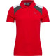 Camisa Polo Head Club 22 Branco Vermelho Feminino