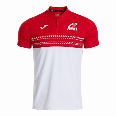 Polo de Padel Joma A1 Blanc Rouge